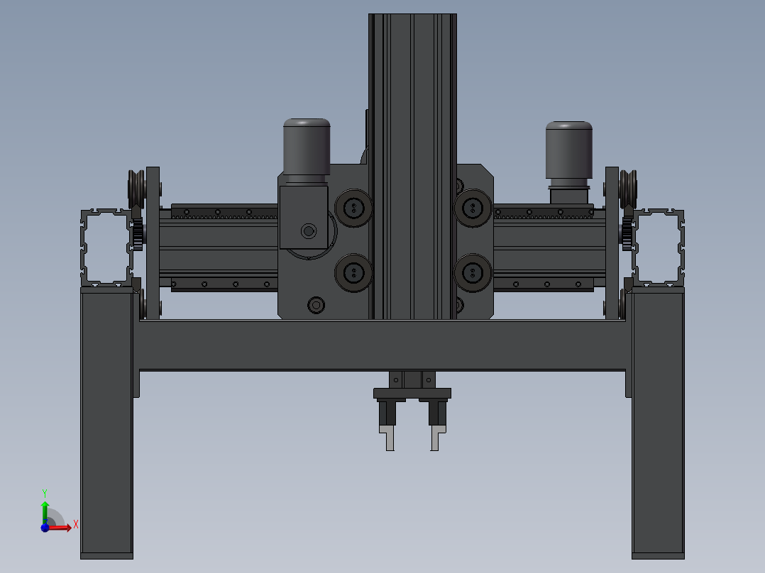 层叠式自动捡砖机设计(1)前视图