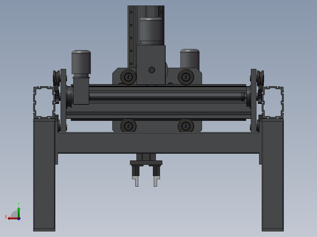 层叠式自动捡砖机设计(1)后视图