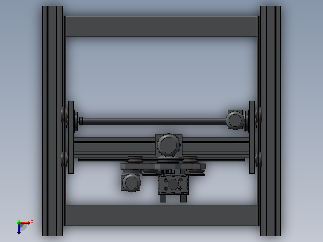 层叠式自动捡砖机设计(1)俯视图