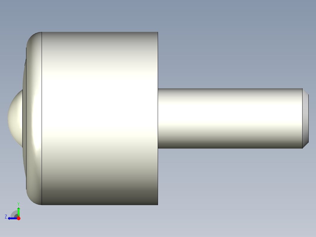 萬向滾珠54-3D多系列多零件图纸模型右视图