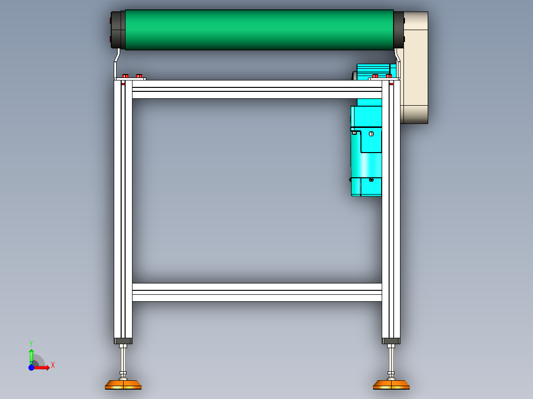 LE-XC4080-右边驱动重载皮带线-负载200kg前视图