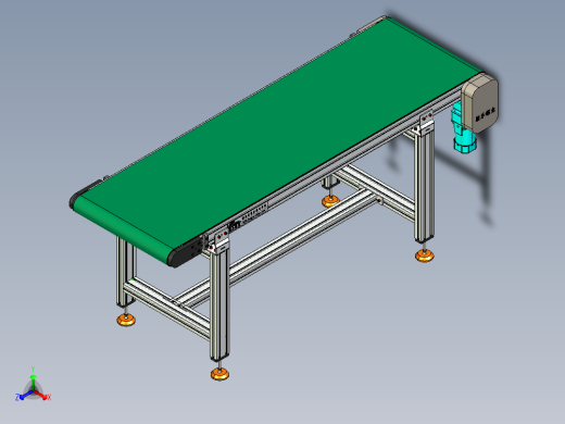 LE-XC4080-右边驱动重载皮带线-负载200kg正等轴测缩略图