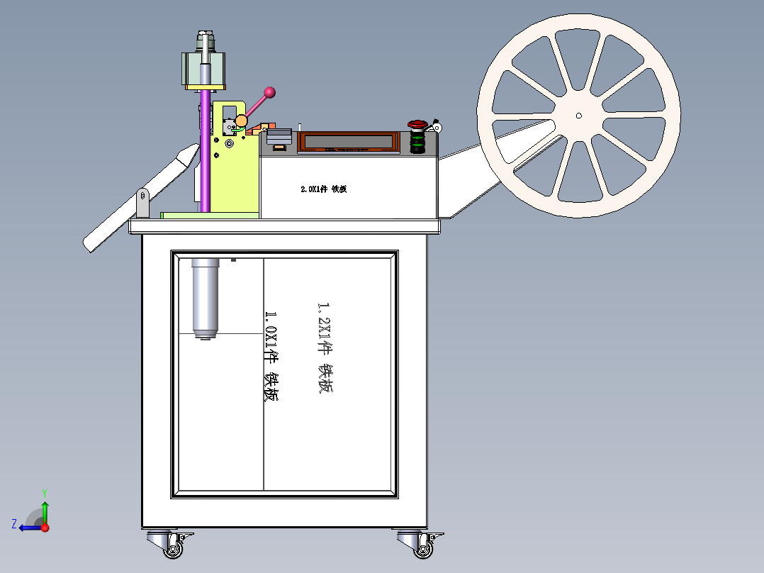 编织带自动裁断机sw18可编辑右视图