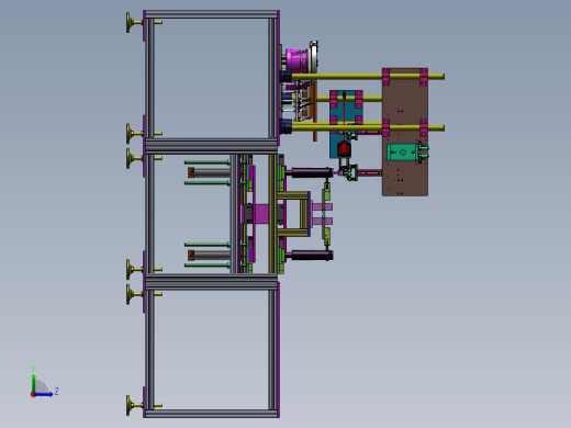氮气弹簧装配线sw18可编辑左视缩略图