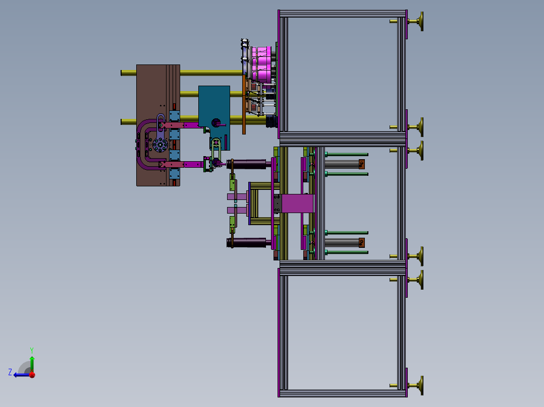 氮气弹簧装配线sw18可编辑右视图