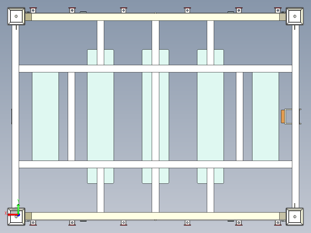 金属叉板后视图