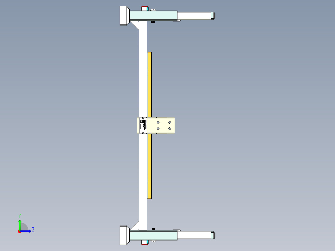 金属叉板左视图