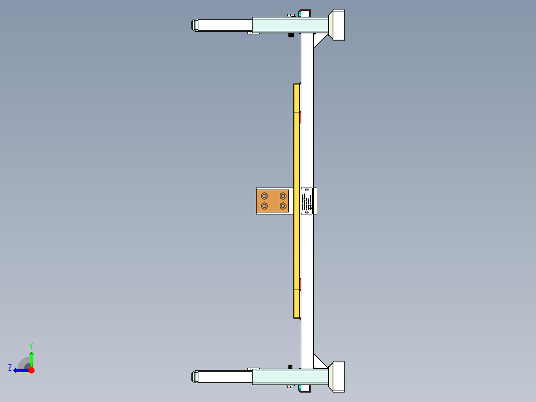 金属叉板右视图