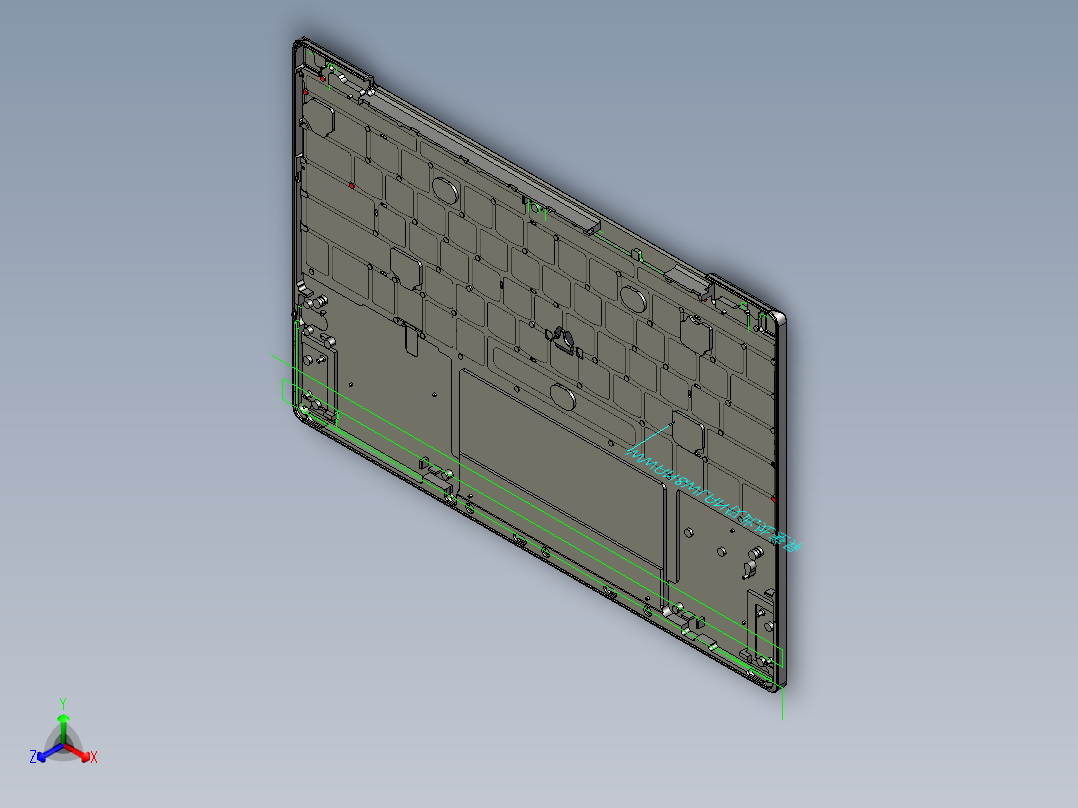 笔记本C壳精铣内腔程序模型