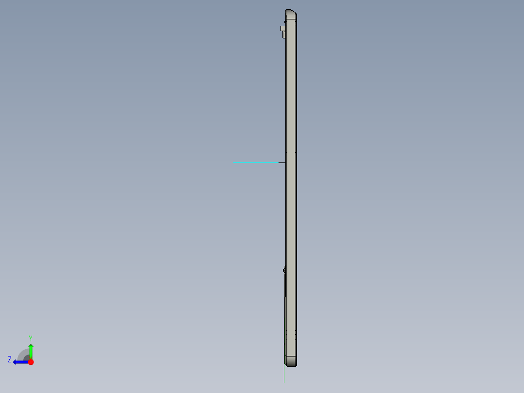 笔记本C壳精铣内腔程序模型右视图