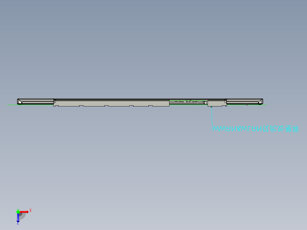 笔记本C壳精铣内腔程序模型俯视图