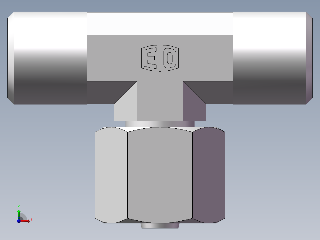 BC+BD 三通组合接头、BD-14前视图