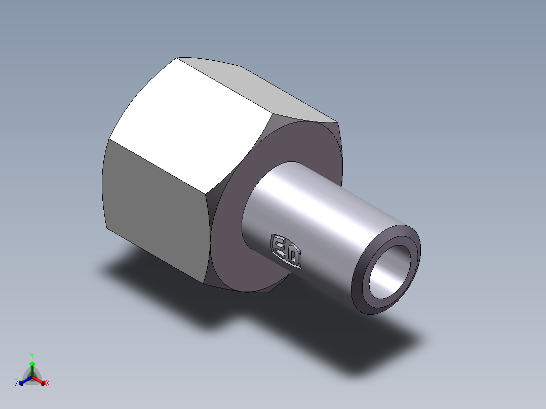 90度焊接接头、SKA10X2-正等轴测图