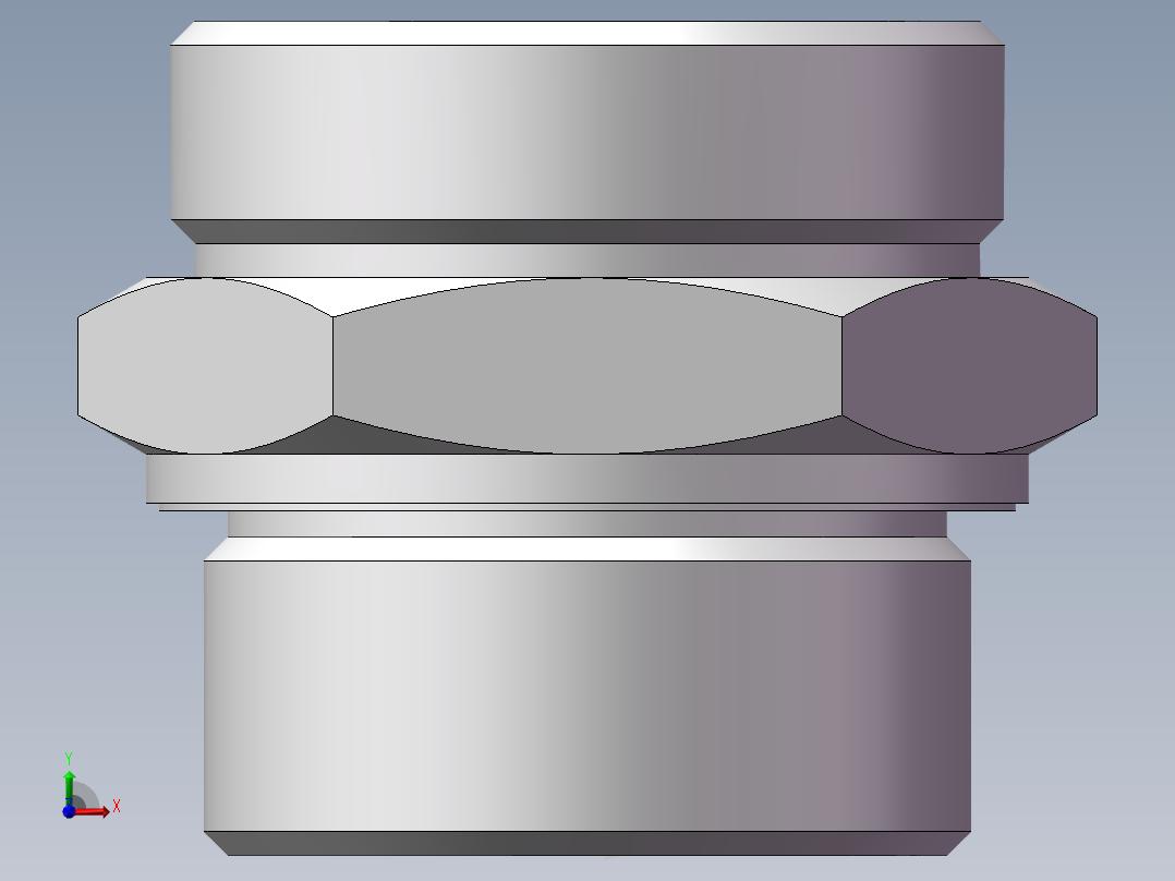 英制管螺纹ED密封、1CB-52-24WD前视图