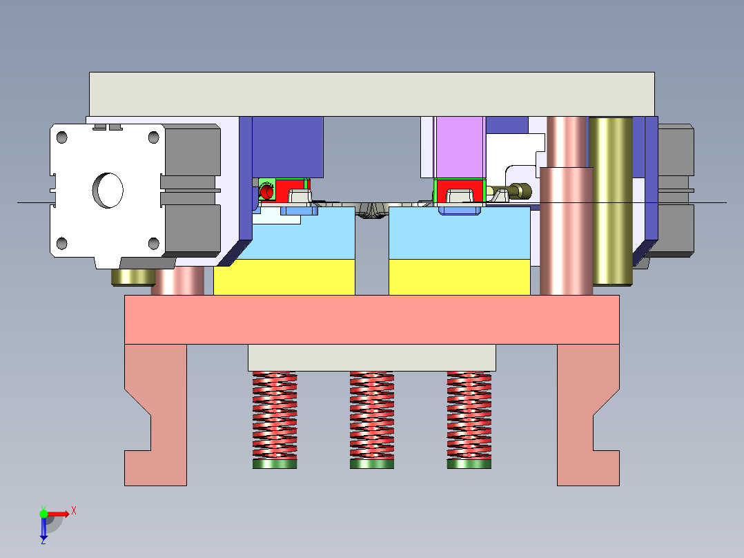 塑料连接件成型冲孔模具设计俯视图
