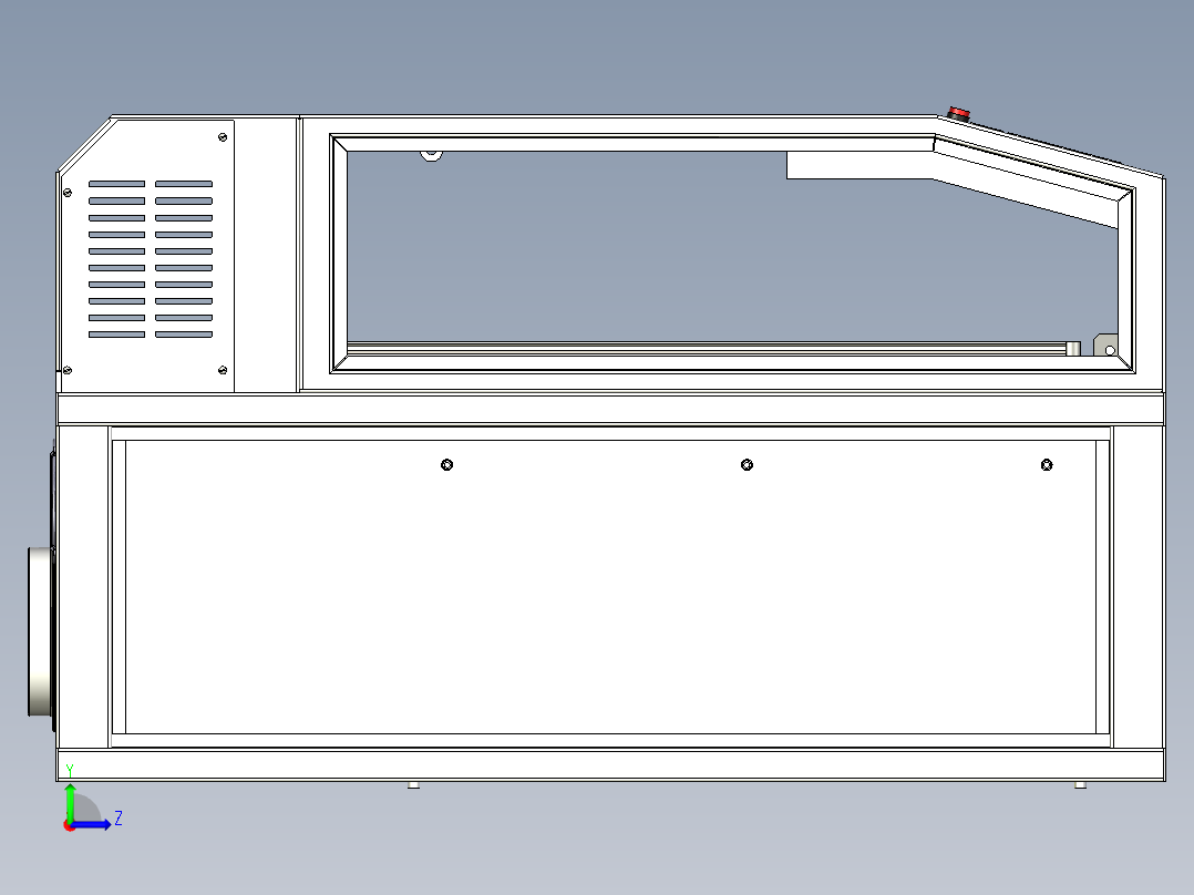 B2004504-激光玻璃切割机带冷却系统左视图