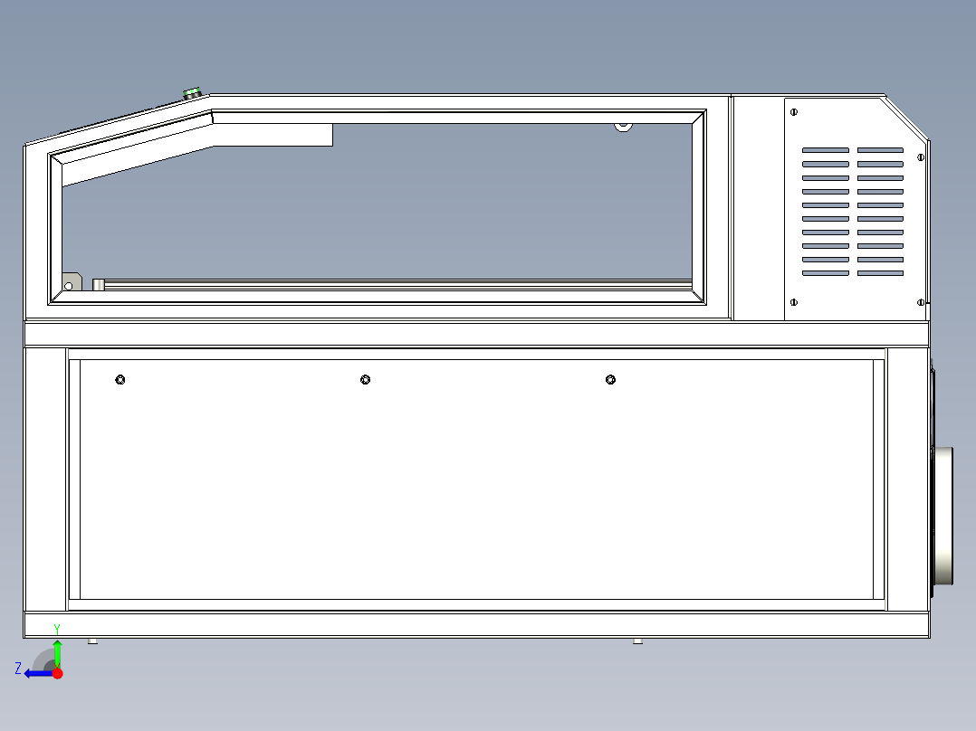 B2004504-激光玻璃切割机带冷却系统右视图