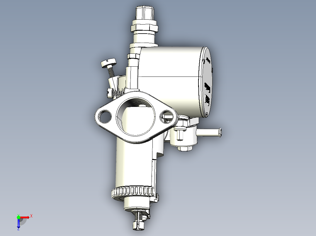 EDHH化油器俯视图