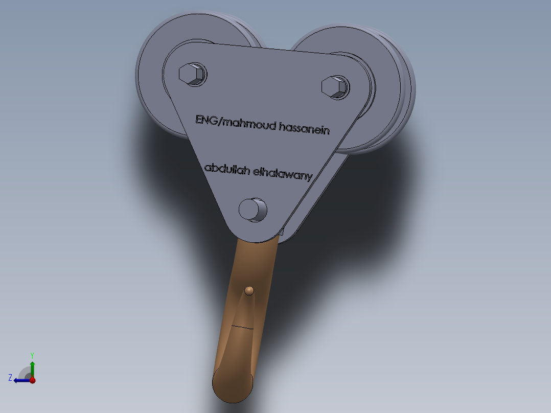 起重机吊钩右视图