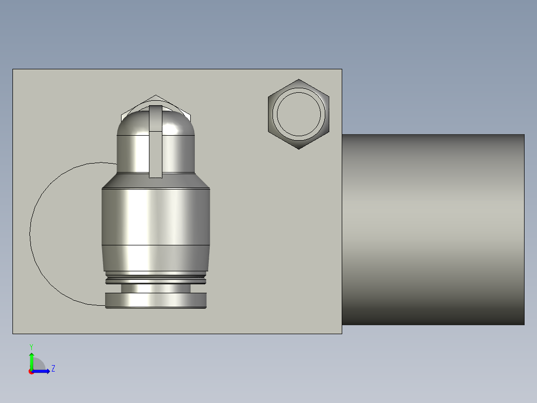 HKS25B气压常闭-不带刹车型-本体38宽-B-A-B-3左视图