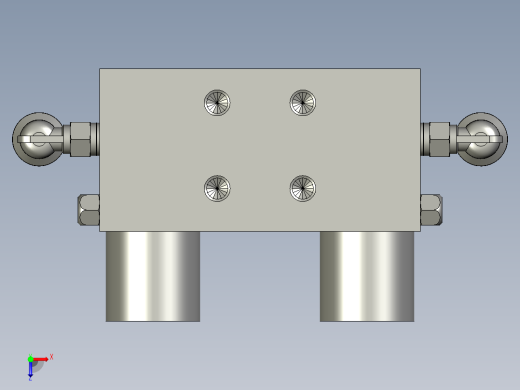 HKS25B气压常闭-不带刹车型-本体38宽-B-A-B-3俯视缩略图