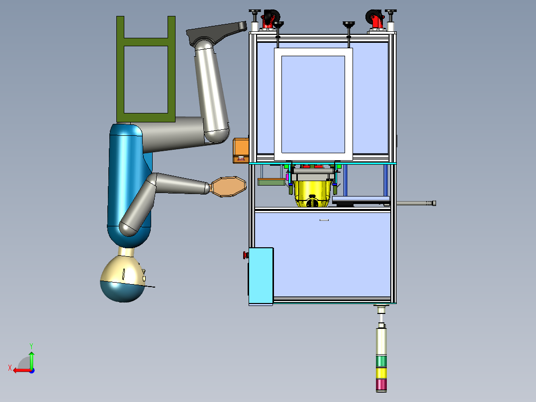 手持式自动锁螺丝机（PROE设计）后视图