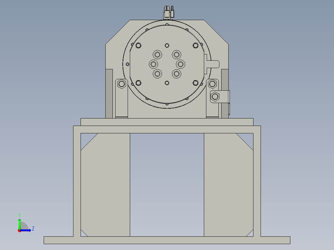 0300翻转机构装配-ZJYT001-ts1左视图