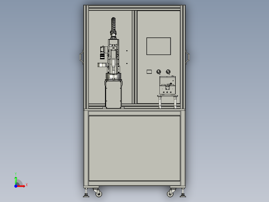自动锁螺丝的多关节机器人前视图