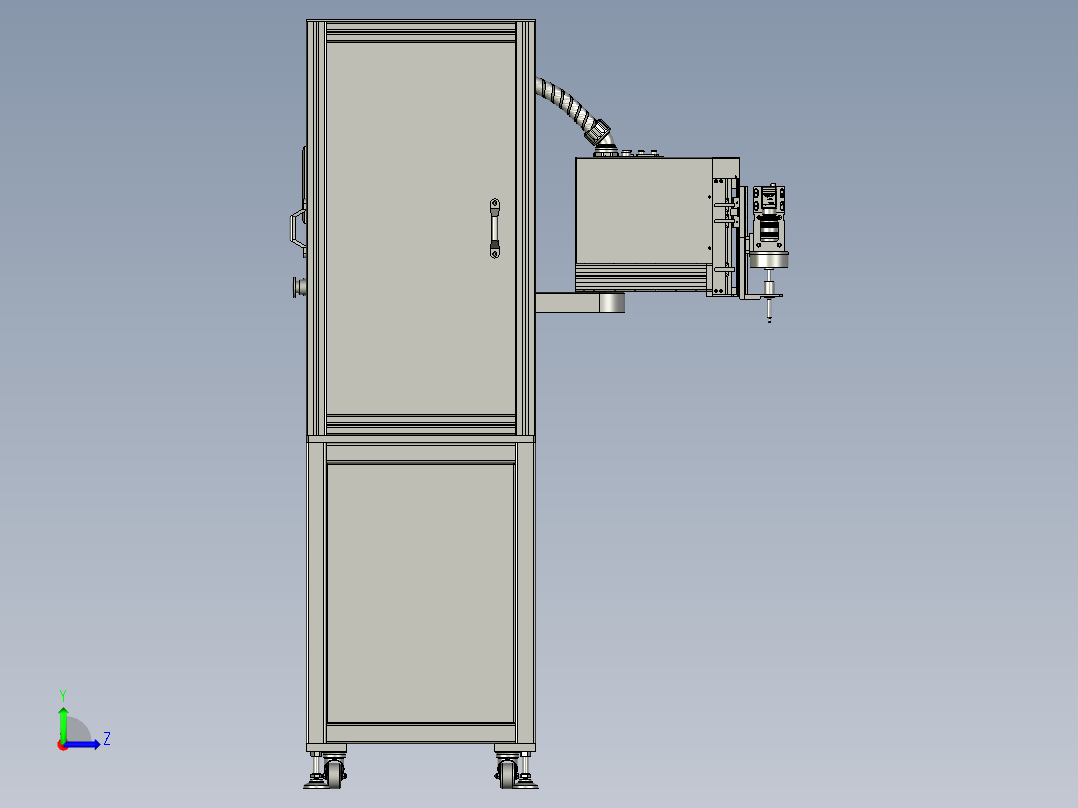 自动锁螺丝的多关节机器人左视图
