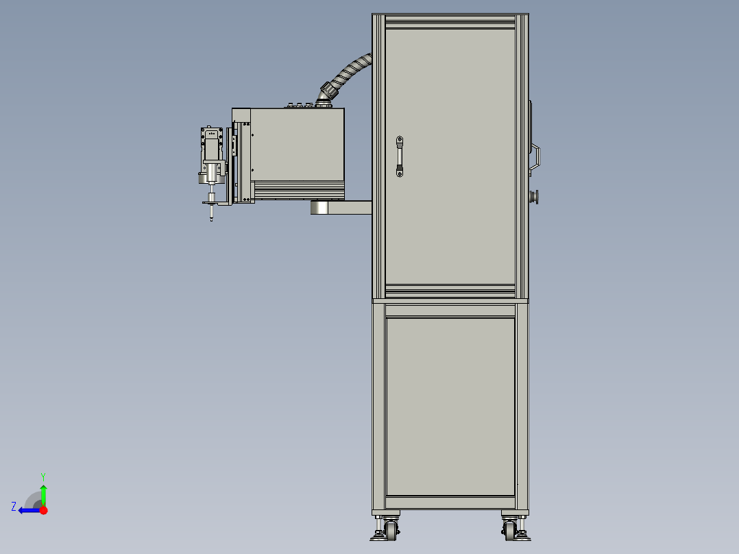 自动锁螺丝的多关节机器人右视图