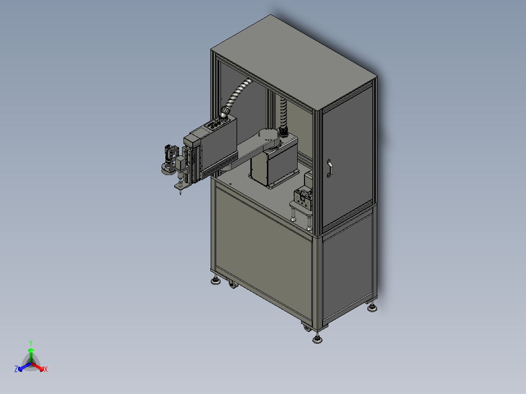 自动锁螺丝的多关节机器人正等轴测图