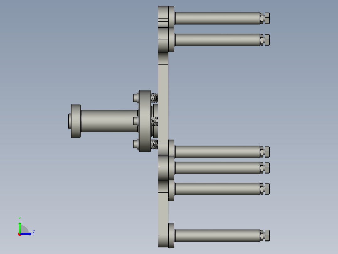 浮动压头组件左视图