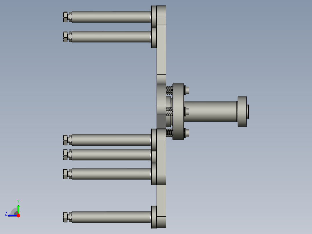 浮动压头组件右视图
