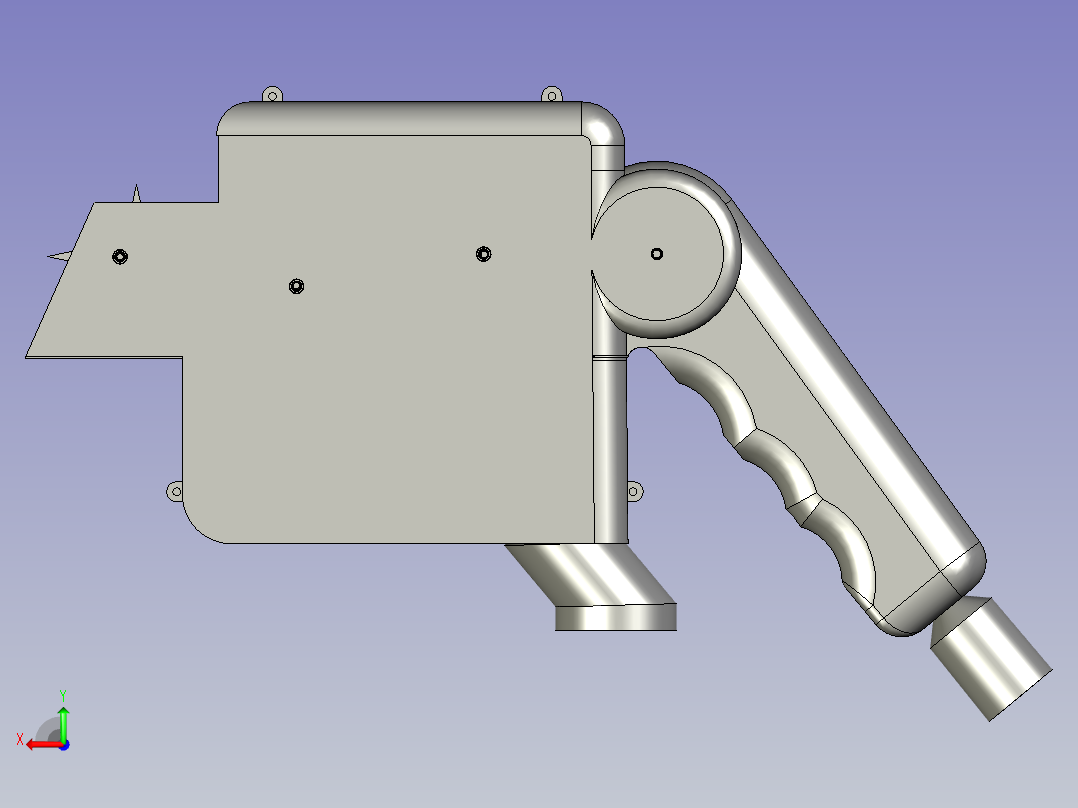 手持式棉花采摘机棉花后视图
