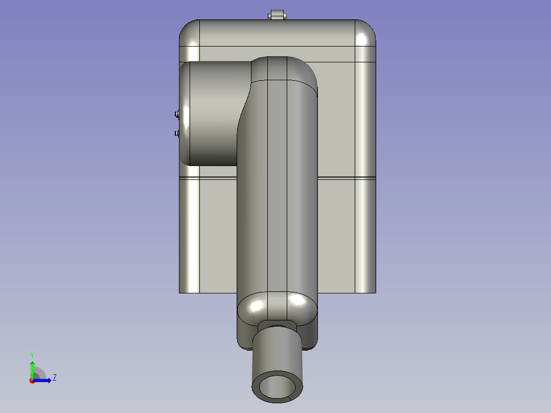 手持式棉花采摘机棉花左视图