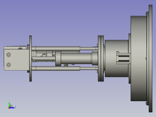 适用于工件搬运的圆柱坐标机械手左视缩略图