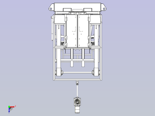 一款升降式滚轮输送机俯视缩略图