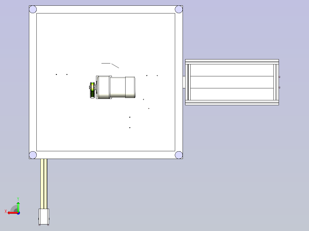 散热扇组装机3D图纸后视图