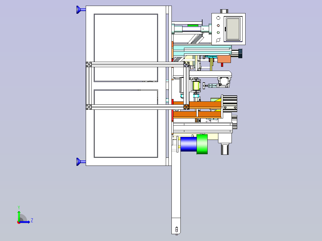 散热扇组装机3D图纸左视图