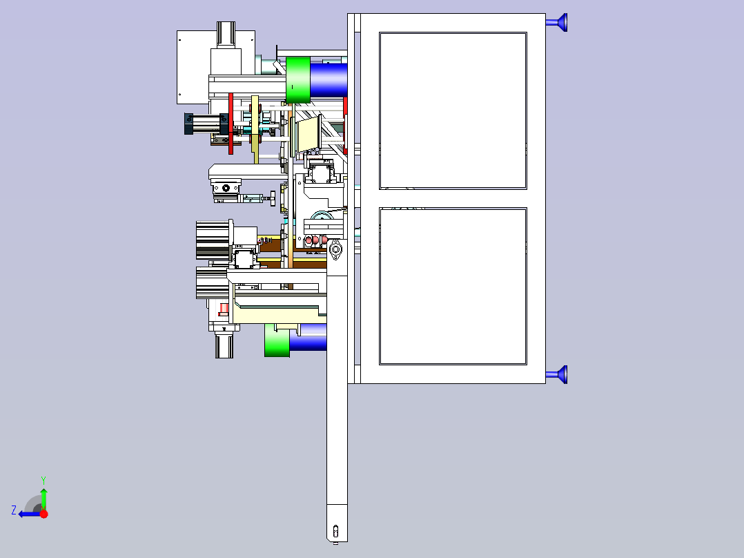 散热扇组装机3D图纸右视图