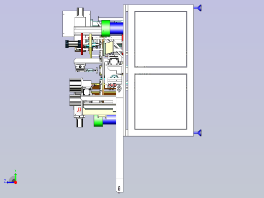散热扇组装机3D图纸右视缩略图
