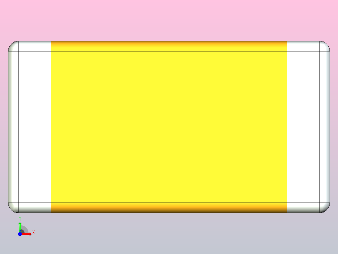 片式电容器封装 （SMD）CAPC1508X65N前视图