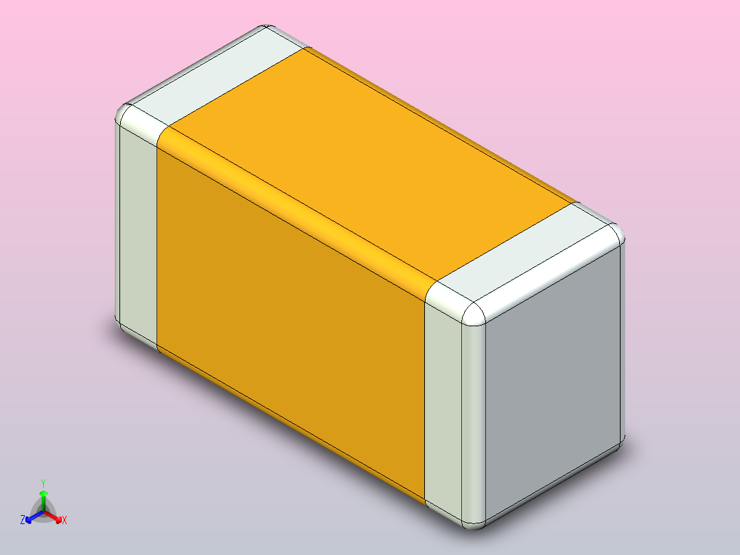 片式电容器封装 （SMD）CAPC1508X65N正等轴测图