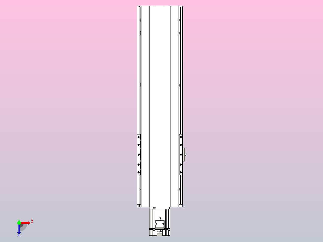 日规模组半封闭丝杆TPA-HNR-175D-2510C-L450-M-C-P75-N3俯视图