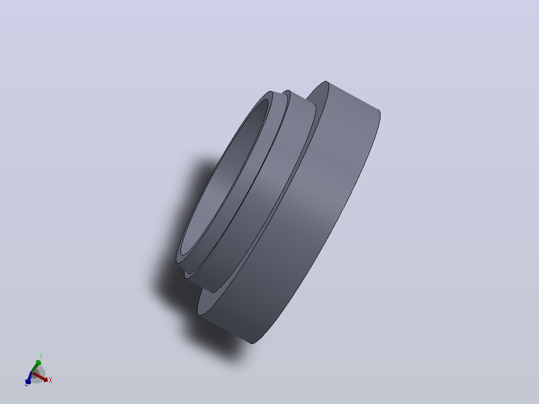 多套GBT107083往复运动用橡胶防尘密封圈3D模型Solidworks设计主视图