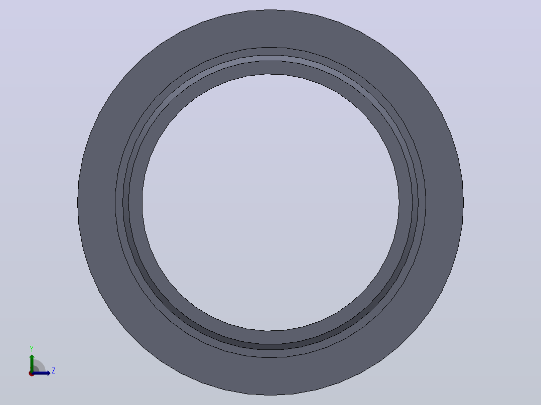 多套GBT107083往复运动用橡胶防尘密封圈3D模型Solidworks设计左视图