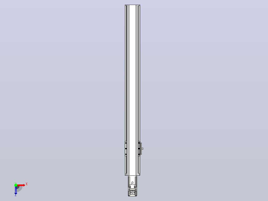 日规模组半封闭丝杆TPA-HNR-65S-1610C-L550-M-Y-P20-N3俯视图