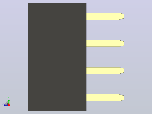 母针头Female_Header_1x4_P2.0_H4.3_straight.step右视缩略图