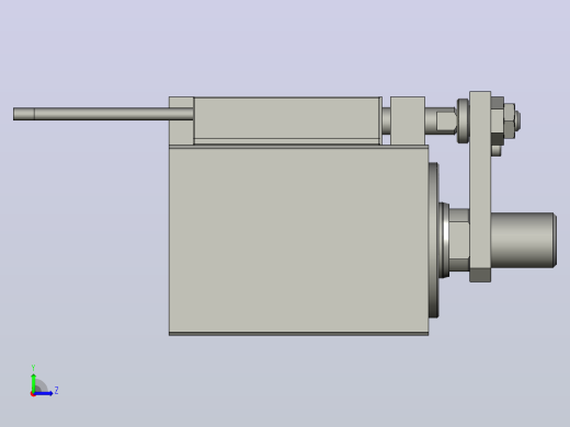 短行程缸体液压缸左视缩略图
