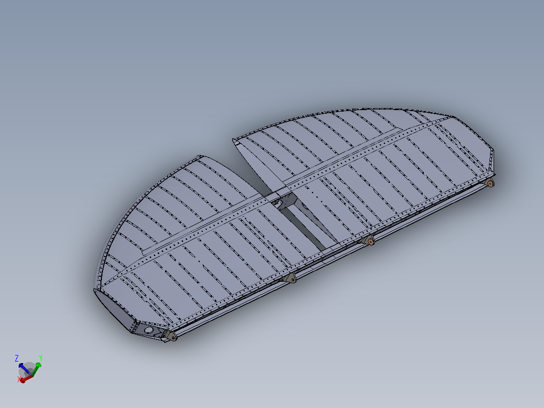 水平稳定器组件主视图